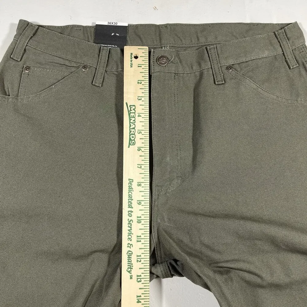 Dickies Carpenter Jeans Mens 36x30 Military Green Relaxed Fit Work Pants NWT